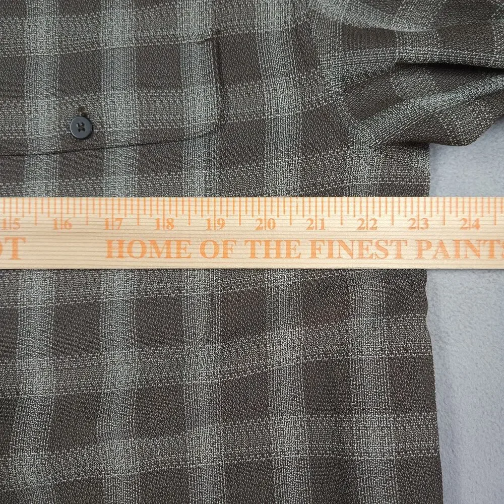 VTG The North Face Button Down Shirt Mens L Brown Plaid Gorpcore Retro Pocket